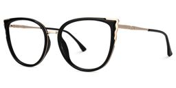 Estrada Cateye Black Glasses1