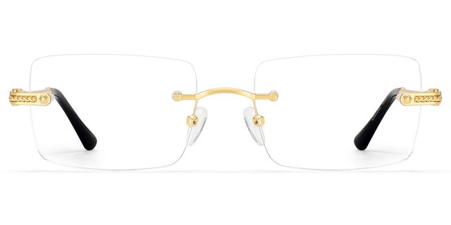Peavy Gold Rectangle Glasses