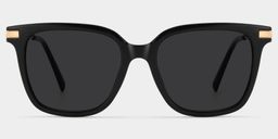 Jacqui Square Black Glasses0