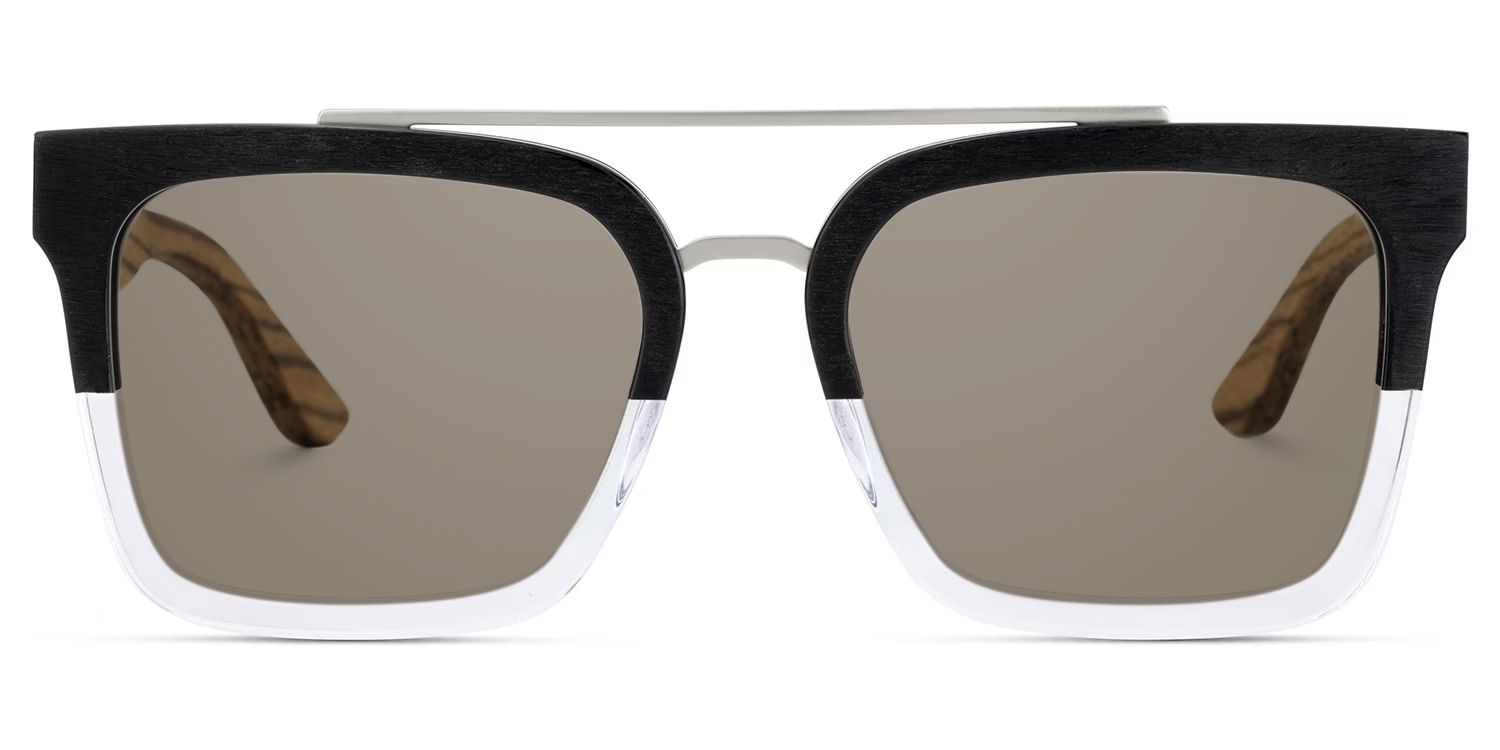 Pascal Aviator Black Clear Prescription Sunglasses | ZEELOOL0