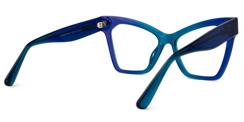 Senica Cateye Blue Glasses3