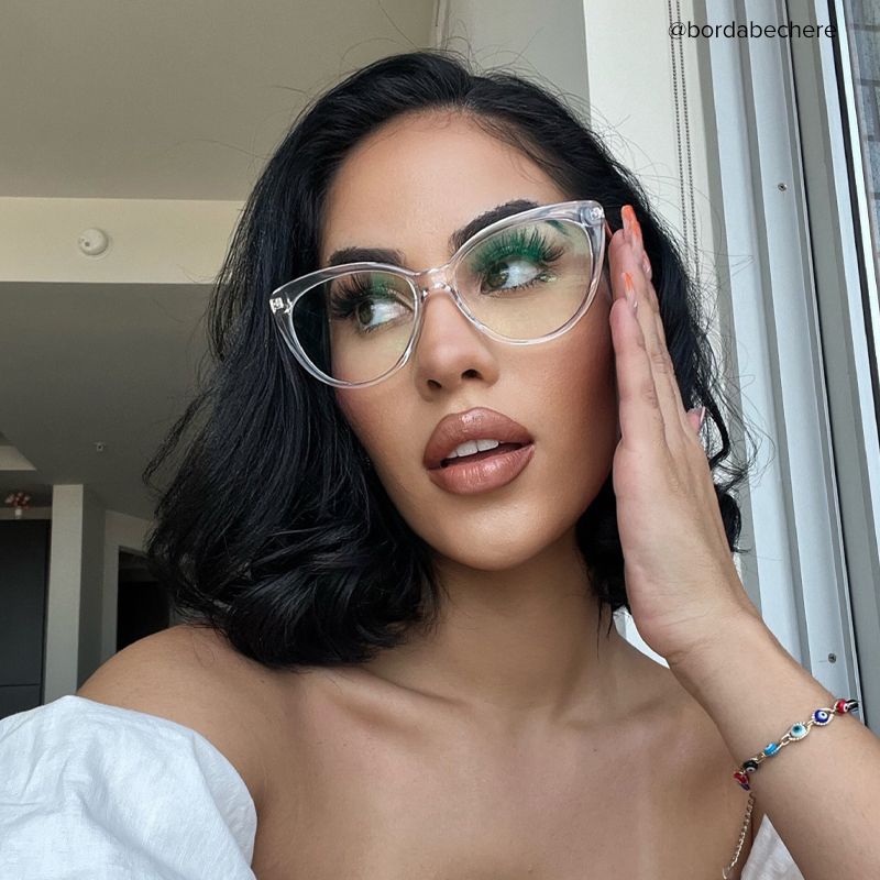 Marcus Cateye Clear Glasses | ZEELOOL Canada5