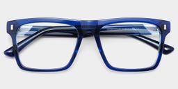 Henry Rectangle Blue Glasses4