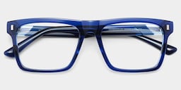 Henry Rectangle Blue Glasses4