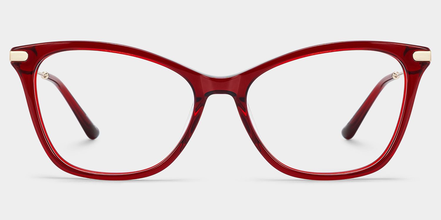 Lydia Red Cat-Eye Glasses | ZEELOOL1