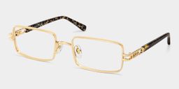 Olivia Gold Rectangle Glasses3