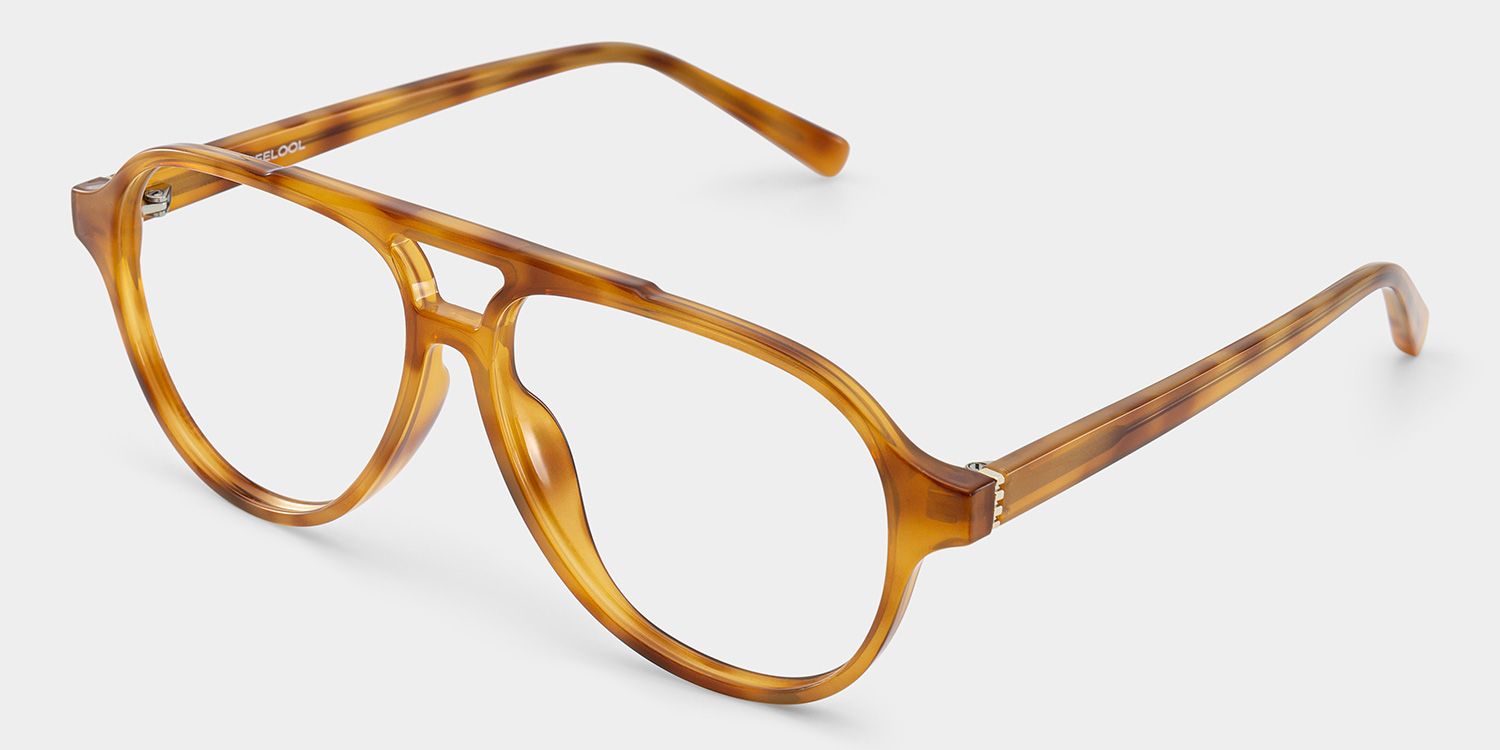 Drew Light Brown Tortoise Aviator Glasses for Teenager | ZEELOOL4
