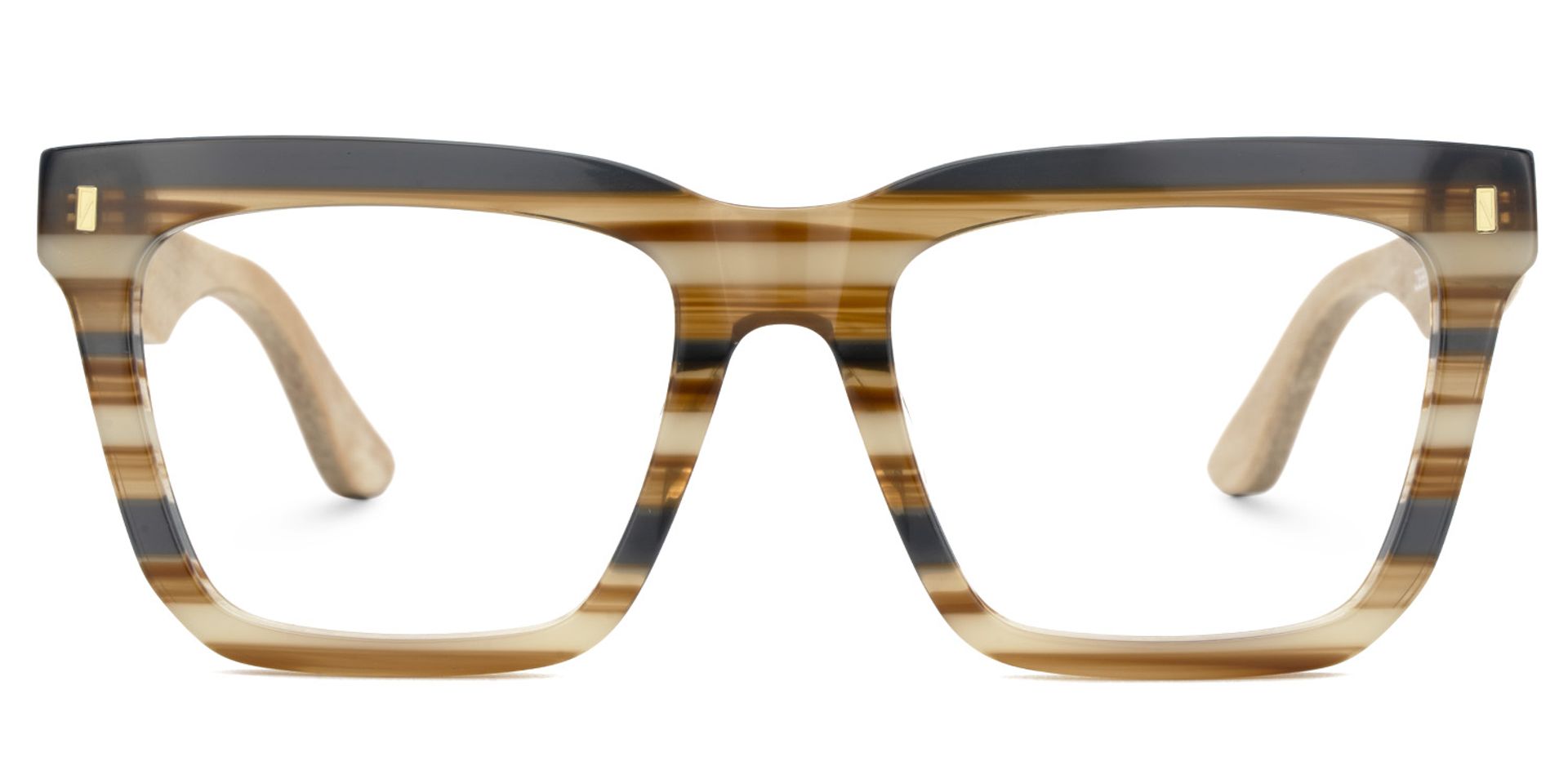 Rectangle Vintage Glasses With Wood Temples1