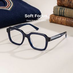 Parker Blue Square Glasses0