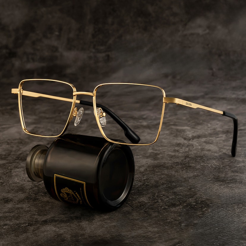 Shareef Square Gold Glasses