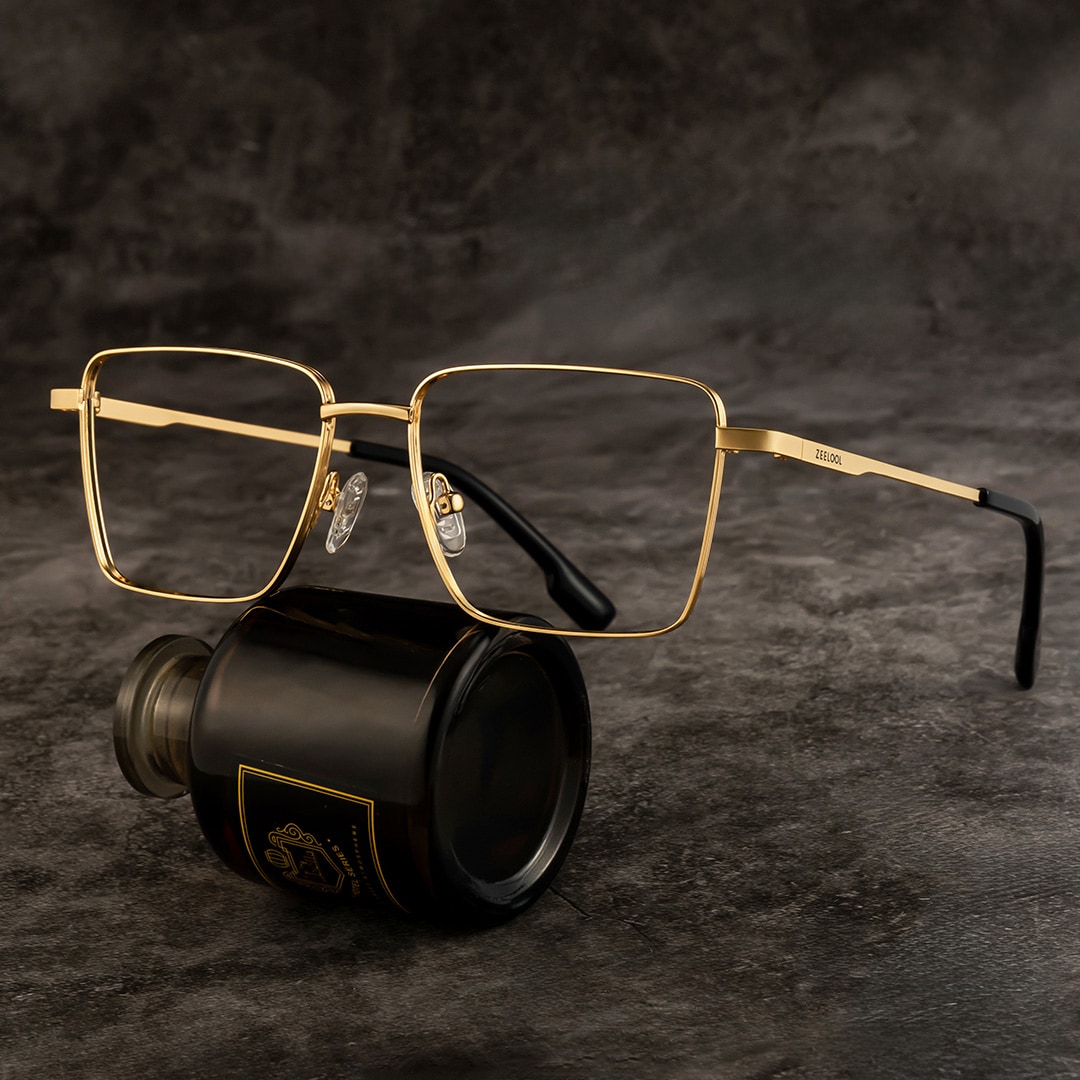 Shareef Square Gold Glasses