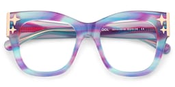 Minfia Square Blue Purple Glasses3