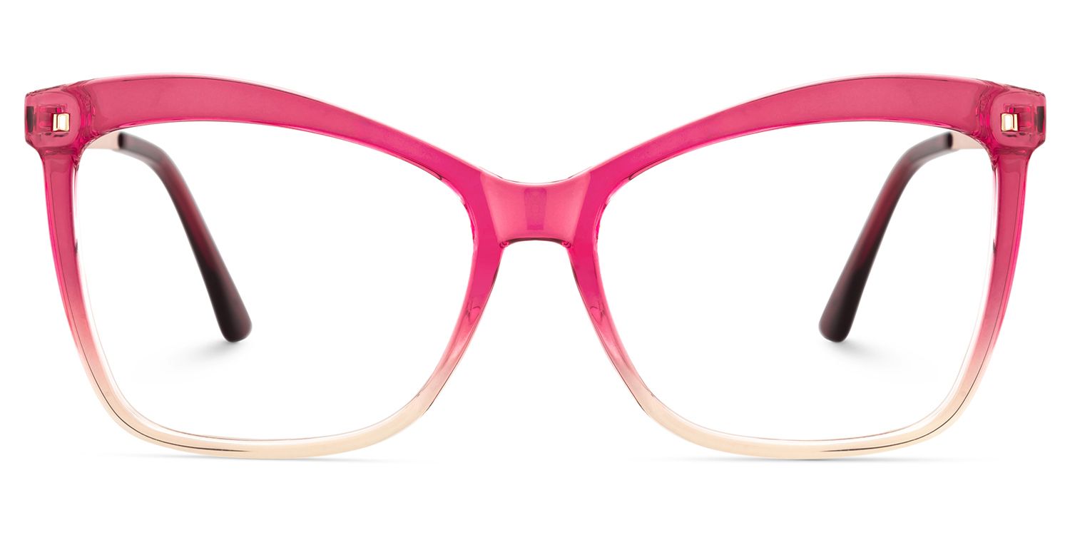 Butterfly Frame With Pink Gradient Brown for Isaebella Glasses | Zeelool1