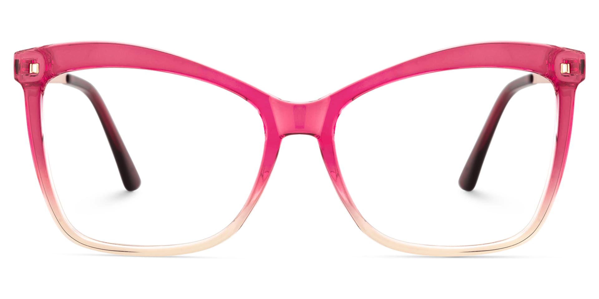 Butterfly Frame With Pink Gradient Brown for Isaebella Glasses | Zeelool1