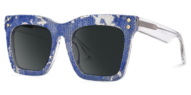 Porsha Square Dark Blue Glasses
