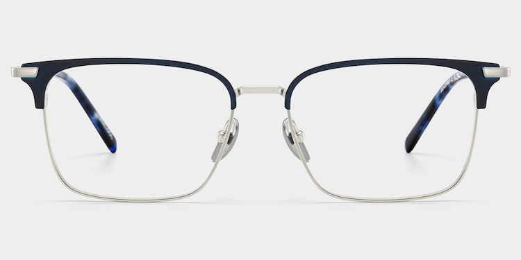 Maxwell Browline Blue Glasses