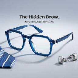 Brendan Blue Geometric Glasses0