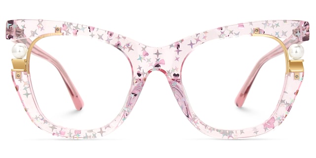 Pearl Cateye Pink Glasses