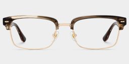 Eden Brown Rectangle Glasses0