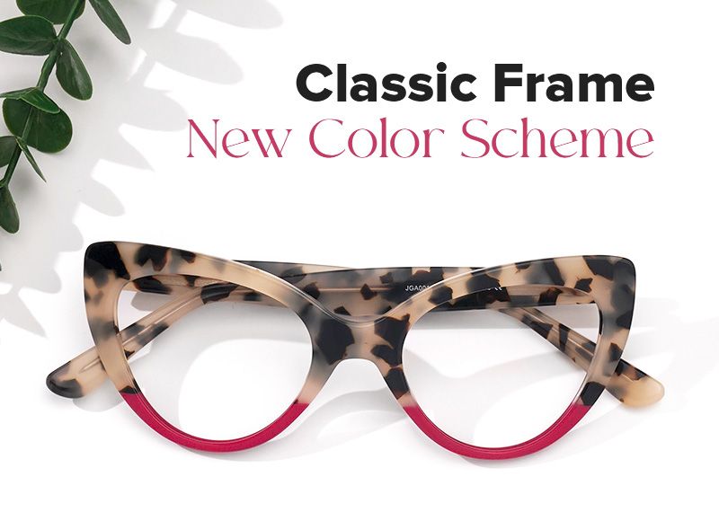 Claudette Design Frame Eyeglasses  -Zeelool Glasses4