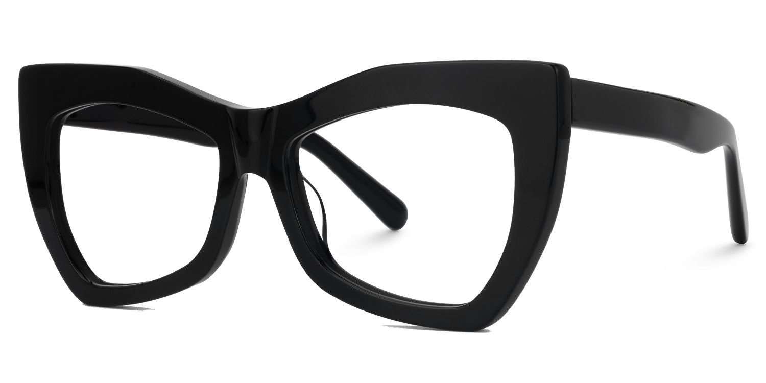 Bernita Geometric Black Glasses | Zeelool Glasses1