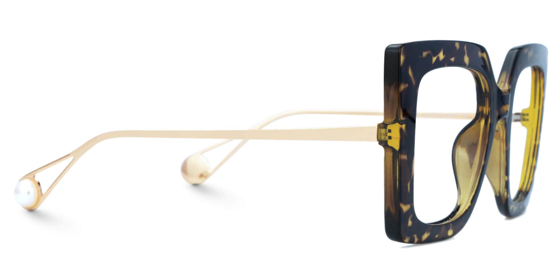 Qatar Butterfly Tortoise-Gold Glasses with Wide Frames2