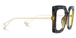 Qatar Square Tortoise-Gold Glasses2