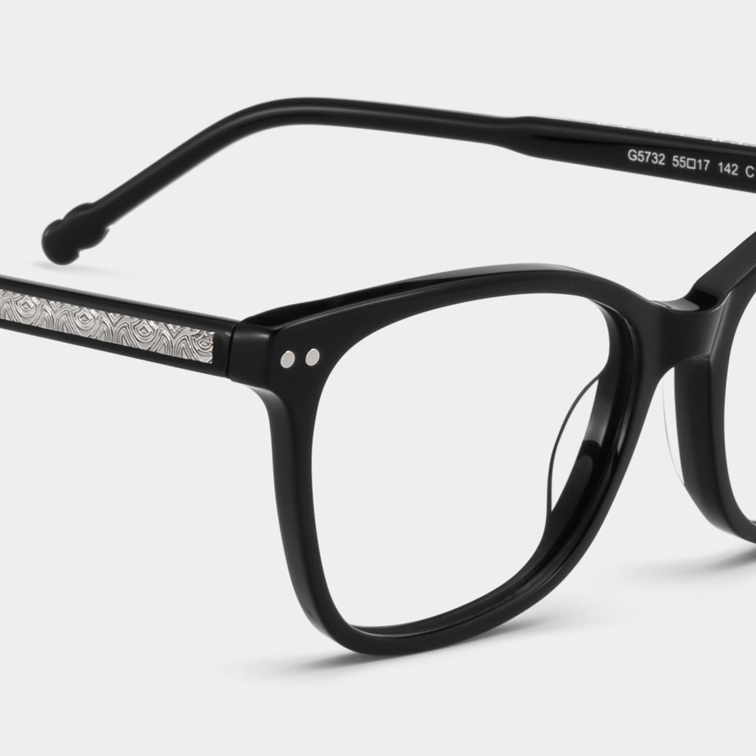 Marigold retro black frame glasses with Rectangle Frame Online | ZEELOOL4