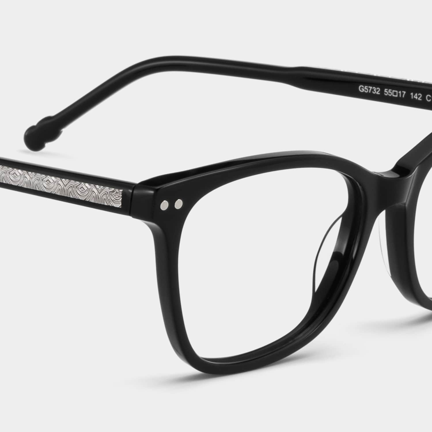 Marigold Rectangle Black Glasses4