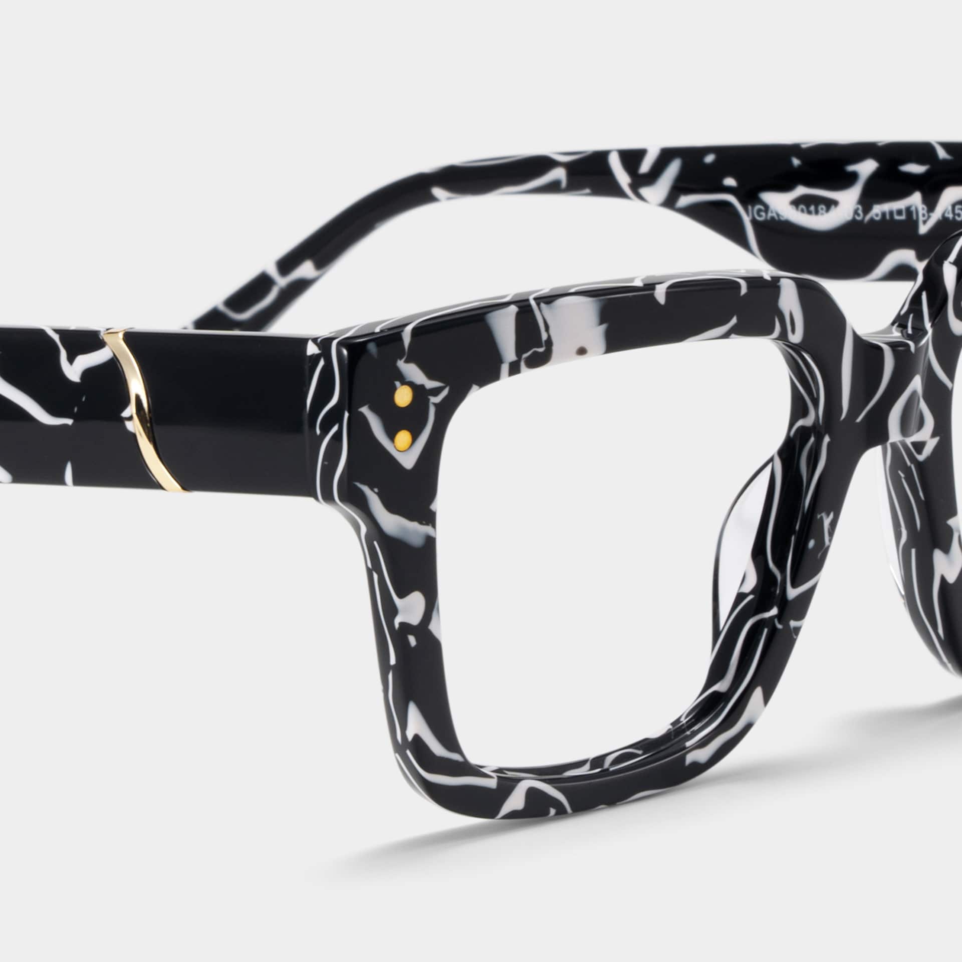 Caius Two-tone Frame Glasses with Square Frame Online | ZEELOOL7