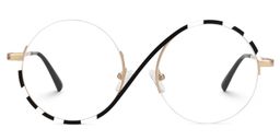 Flozif Round Black-White Glasses0