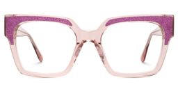 Merelin Square Pink Glasses0