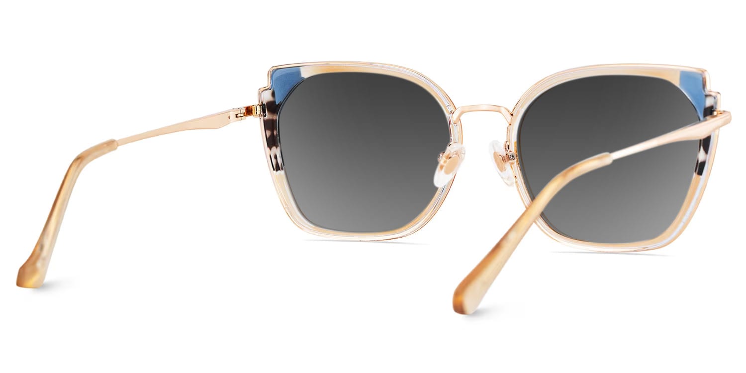 Murcia Square Champagne Sunglasses4