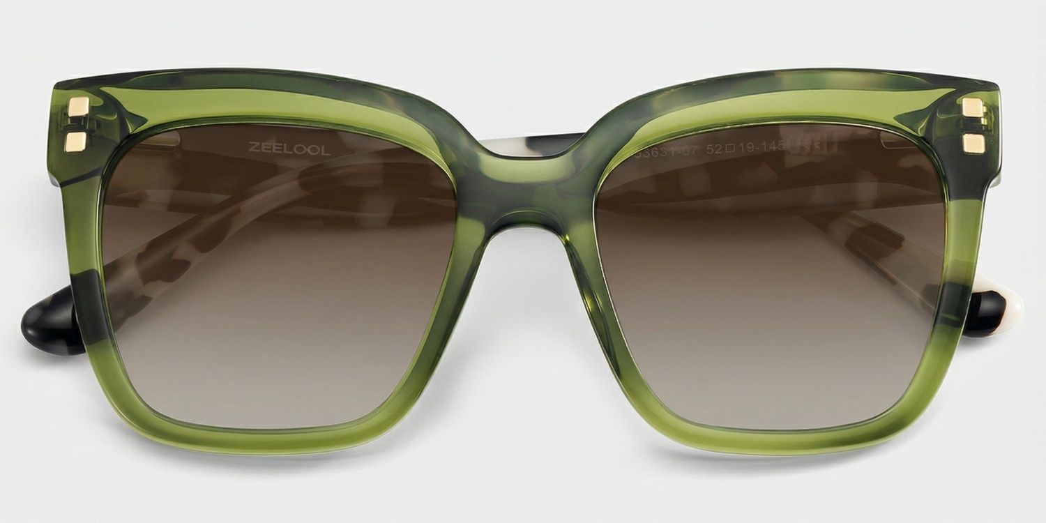 Minguela green square frame glasses Online | ZEELOOL1