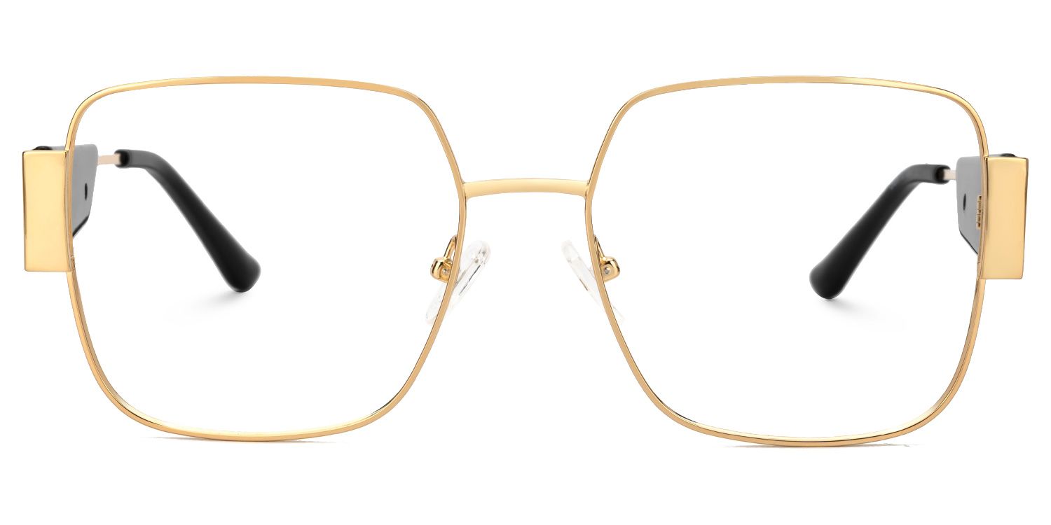 Porsha Designer Eyeglasses in Square Gold Frame0