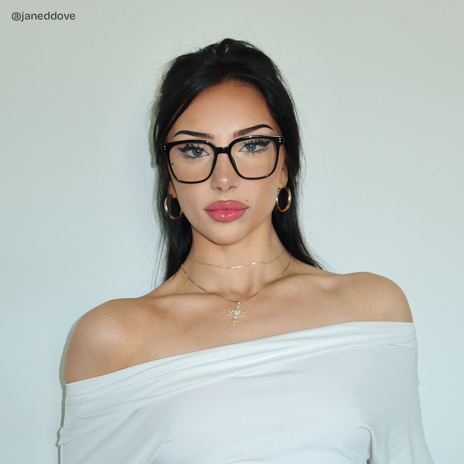 Donnalyn Black Square Natural Eyewear | ZEELOOL6