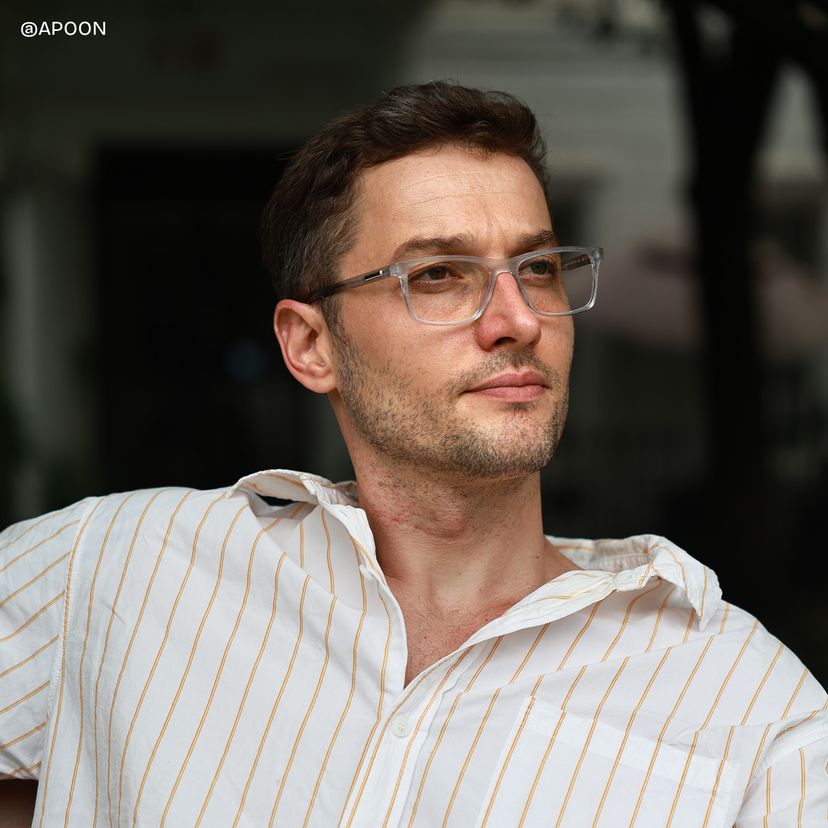Daniel Gray Rectangle Glasses
