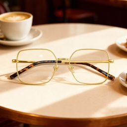 Abigail Square Gold Glasses0