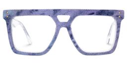 Rubin Square Denim Glasses0