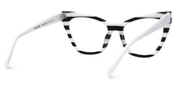 Gallant Cateye Black White Glasses3