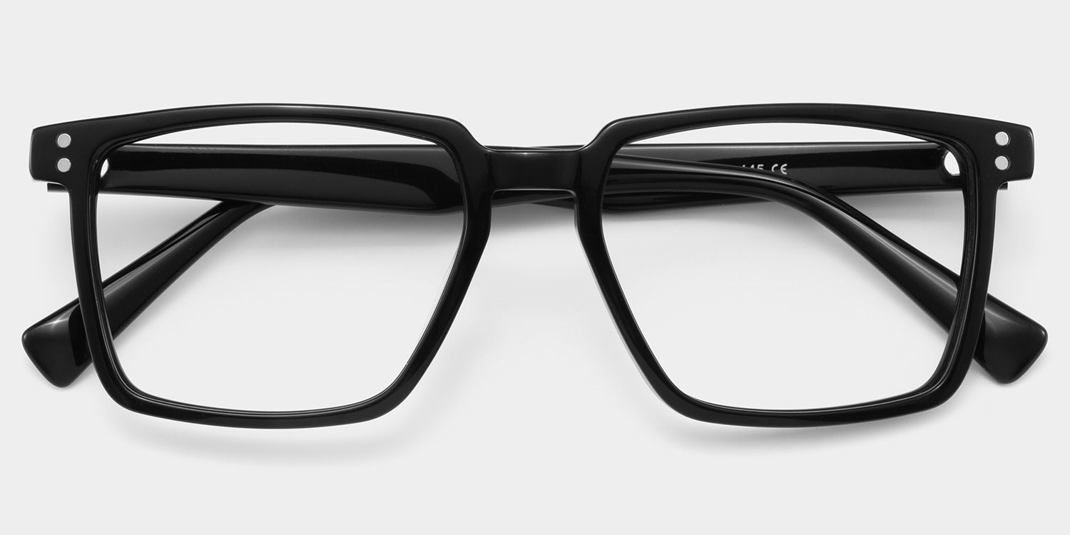 Griffin Black Frame Glasses with Rectangle Frame Online | ZEELOOL2