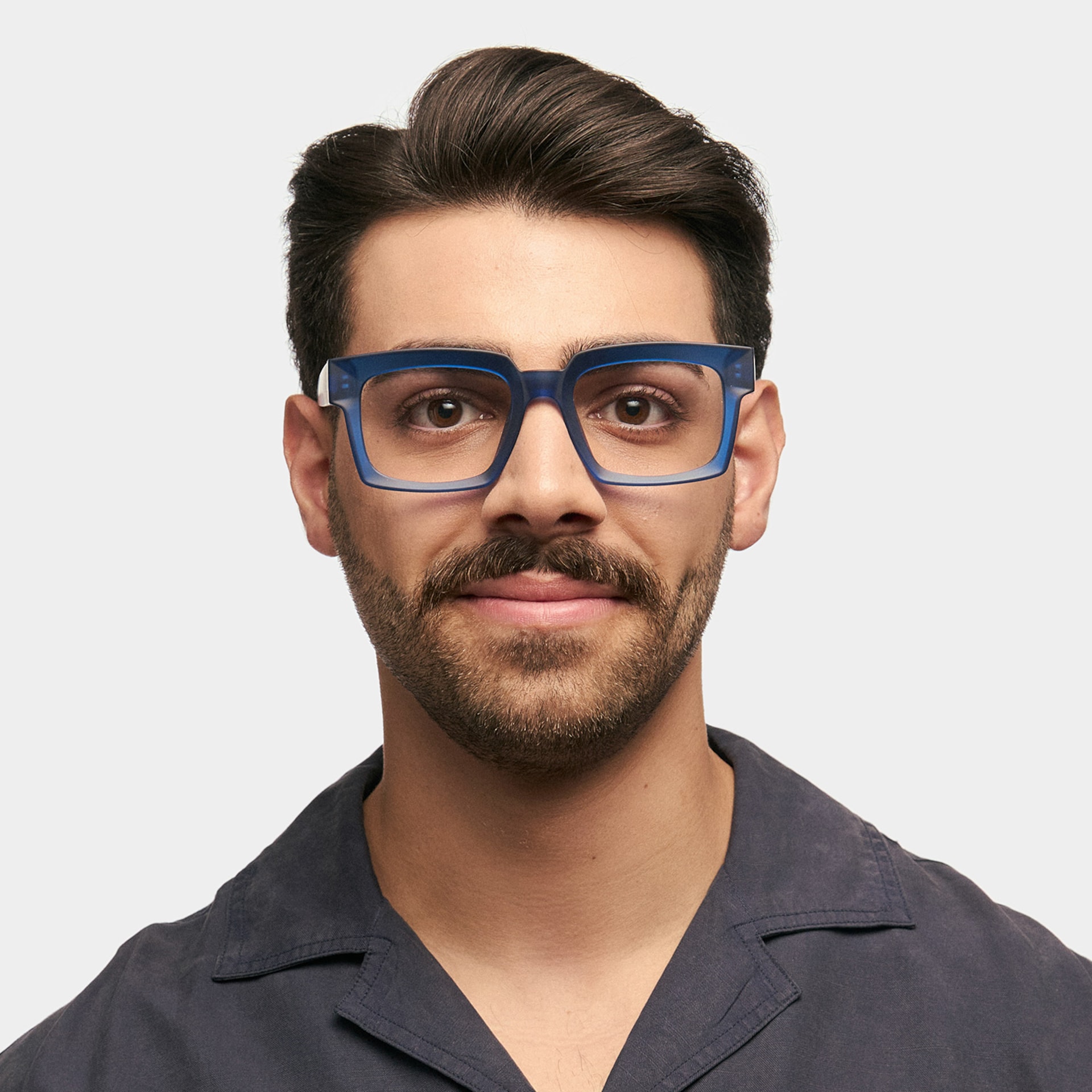 Amadeo TR90 Rectangle Blue Frame Glasses | Zeelool0