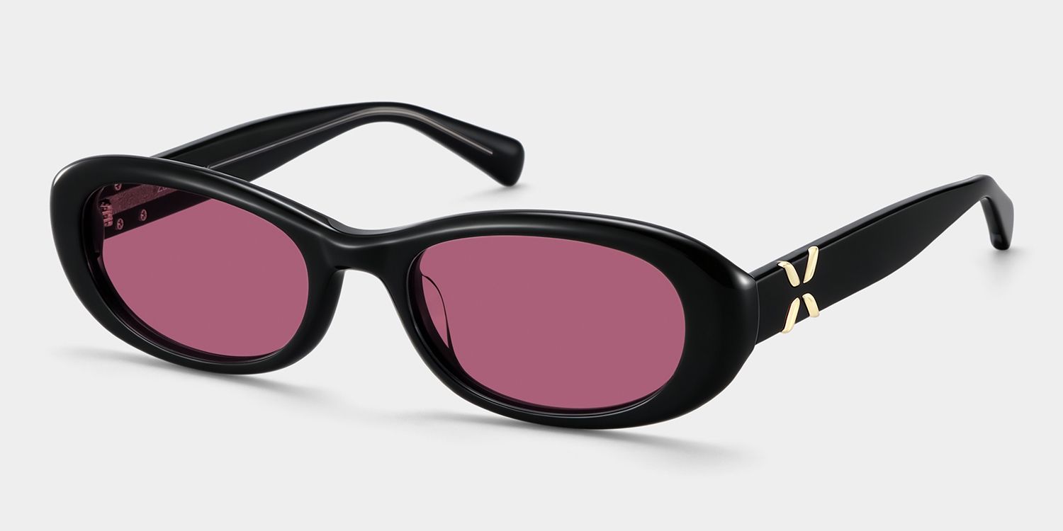 Catherine Black Oval Frame Glasses Online for Women | ZEELOOL2