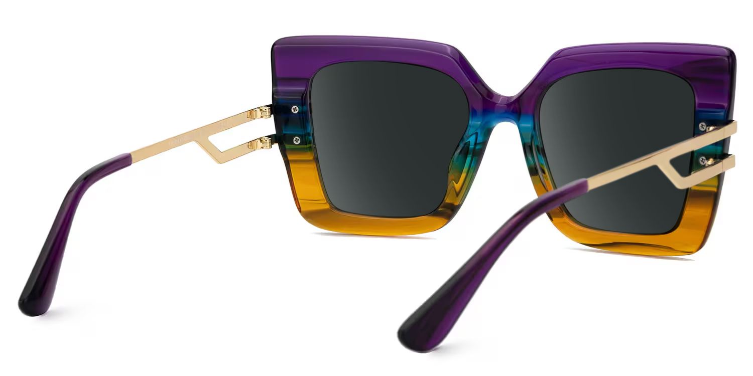 Poutine Multicolor Square Sunglasses to Frame Your Face | ZEELOOL3