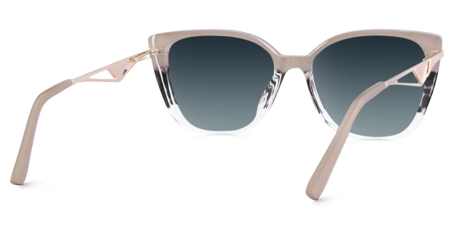 Cateye Shape Blue Light Blocking Glasses with Three Color Blocking4