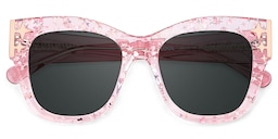 Minfia Square Pink Glasses2