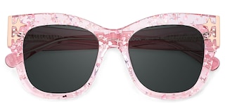 Minfia Square Pink Glasses2