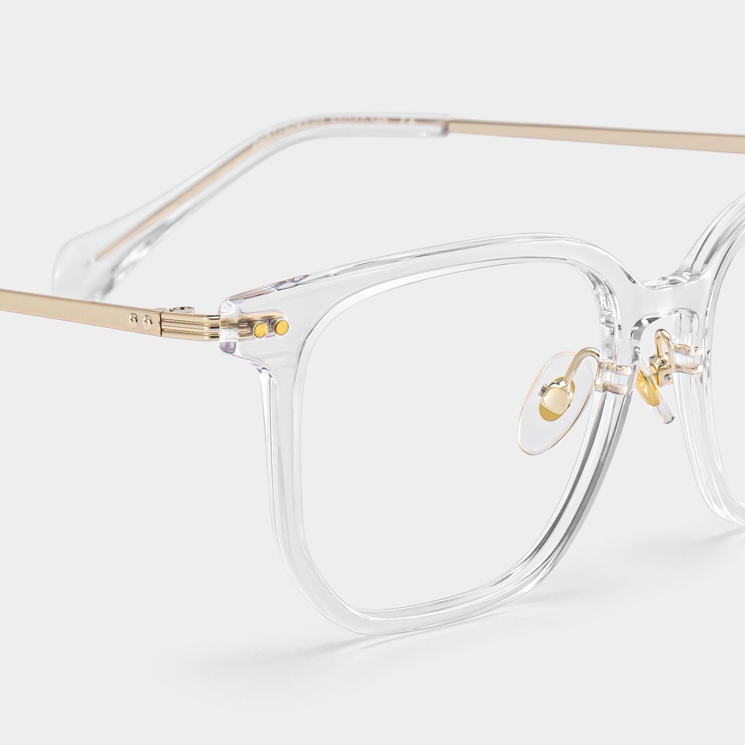 Eve Rectangle Thick Frame Glasses with Clear Color | ZEELOOL