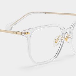 Eve Rectangle Clear Glasses5