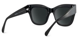 Minfia Black Pink Square Sunglasses5